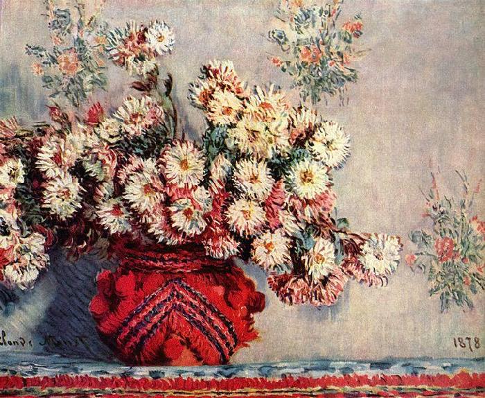 Claude Monet Stilleben mit Chrysanthemen Norge oil painting art